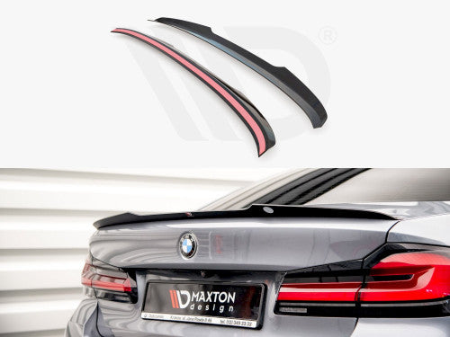 Maxton Design Gloss Black Rear Spoiler Cap Boot/Trunk Lip for BMW 5 Series G30 Facelift (LCI) M Sport M-Pack 2020-on