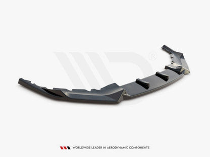 Maxton Design V1 Gloss Black Front Splitter & Front Bumper Lip for BMW 5 Series G30 LCI 2020+ M Sport/M Pack | Chin Spoiler, Front Blade, Lower Valance/Apron Extension (Saloon)