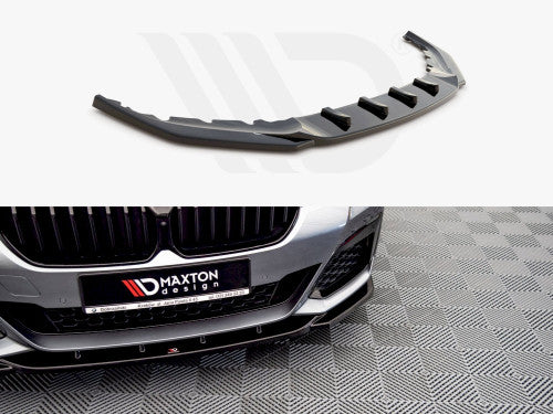 Maxton Design Gloss Black Front Splitter V2 for BMW 5 Series G30 LCI M Sport (M-Pack) 2020+ Front Lip Spoiler