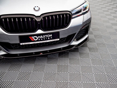 Maxton Design Gloss Black Front Splitter V2 for BMW 5 Series G30 LCI M Sport (M-Pack) 2020+ Front Lip Spoiler