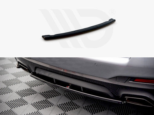 Maxton Design Gloss/Piano Black Rear Centre Lip Splitter for BMW 5 Series G30 LCI (Facelift) M Sport/M Pack Saloon 2020+ | Diffuser-Style Rear Valance/Diffuser Insert, Lower Bumper Trim | ABS