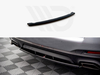 Maxton Design Gloss/Piano Black Rear Centre Lip Splitter for BMW 5 Series G30 LCI (Facelift) M Sport/M Pack Saloon 2020+ | Diffuser-Style Rear Valance/Diffuser Insert, Lower Bumper Trim | ABS