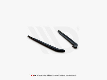 Maxton Design Gloss Piano Black Rear Side/Corner Splitters for BMW 5 Series G30 LCI Facelift M Sport / M Pack (2020+) - Rear Spats, Bumper Lip Extensions, Rear Bumper Corners, Rear Skirt Extensions - Saloon/Sedan - Pair + Fitting Kit
