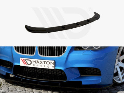 Maxton Design Gloss Black Front Splitter for BMW 5 Series F10/F11 20112018 | ABS Front Bumper Lip Spoiler (Saloon & Touring)