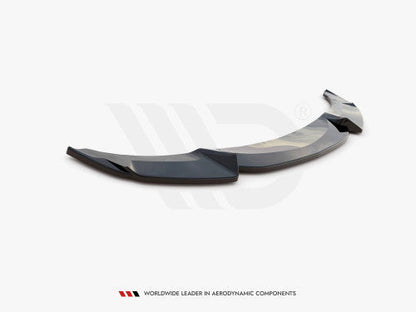 Maxton Design V3 Gloss Black Front Splitter / Front Lip for BMW 5 Series F10/F11 (2011-2017) M Sport M-Pack - Chin Spoiler, Bumper Lip Extension, Lower Valance Air Dam, OEM+ ABS Aero for Saloon & Touring/Estate
