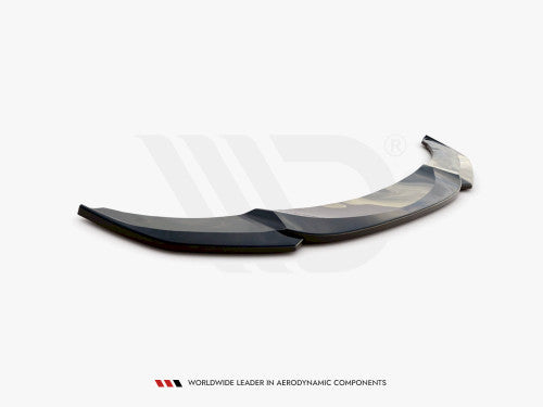 Maxton Design V4 Gloss Black Front Lip / Splitter / Chin Spoiler for BMW 5 Series F10 F11 M Sport M-Pack/M-Tech (2011-2017) - ABS Piano Black Bumper Extension Valance Blade for Saloon/Sedan & Touring/Estate/Wagon