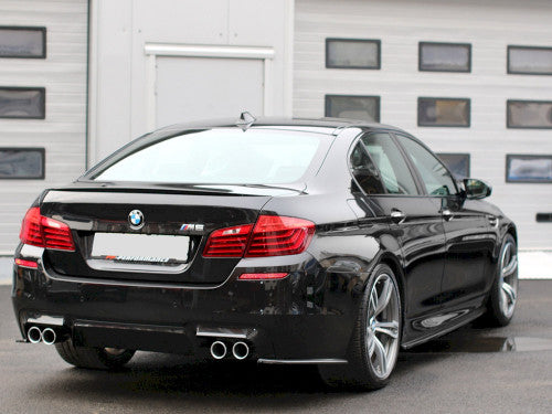 Maxton Design Gloss Piano Black Rear Spats / Corner Extensions / Bumper Lips for BMW M5 F10 Saloon/Sedan (2011-2017) – Rear Side Splitter Valance Extensions ABS Body Kit Add-On
