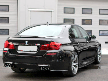 Maxton Design Gloss Piano Black Rear Spats / Corner Extensions / Bumper Lips for BMW M5 F10 Saloon/Sedan (2011-2017) – Rear Side Splitter Valance Extensions ABS Body Kit Add-On