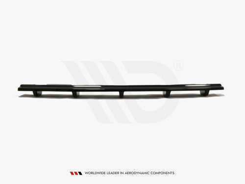 Maxton Design Rear Diffuser/Valance Insert Gloss/Piano Black for BMW 5 Series F11 Touring Estate/Wagon (M Sport/M-Pack 2011+) – Central Rear Splitter/Rear Lip Bumper Extension – Fits Twin Single Tailpipes (Dual Single Exhaust)