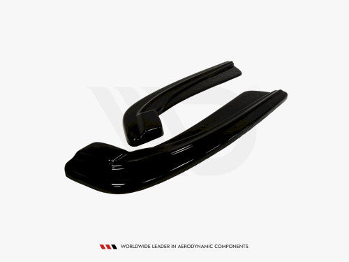 Maxton Design Gloss Black Rear Side Splitters Rear Spats for BMW 5 Series F11 Touring M Sport/M Pack 2011+ (Fits Two Single Round Exhaust Tips)