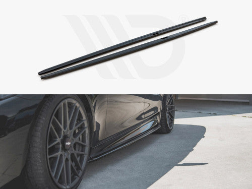 Maxton Design V2 Gloss Black Side Skirts Diffusers/Extensions for BMW 5 Series F10/F11 M Sport M-Pack (2011-2017) Saloon & Touring
