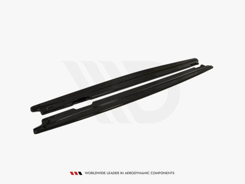 Maxton Design Gloss Black (Piano Black) Side Skirt Extensions/Diffusers/Splitters Side Blades/Sill Extensions for BMW 5 Series E60/E61 Saloon Touring M Sport M-Tech 2003-2010