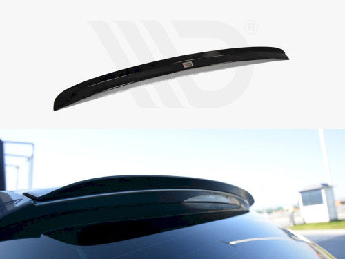 Maxton Design Gloss Piano Black ABS Rear Roof Spoiler Cap/Lip for BMW 5 Series E61 Touring/Estate (Wagon) M Sport (M-Pack) 2003-2010 - Rear Window Spoiler Tailgate Wing Roofline Extension