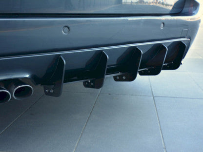 Maxton Design Rear Diffuser Valance for BMW 5 Series E61 Touring Estate/Wagon/Kombi 2004-2010 | M Sport M-Tech M Pack Bumper Insert Lip Skirt Rear Apron Splitter Lower Bumper Trim Undertray | ABS Body Kit