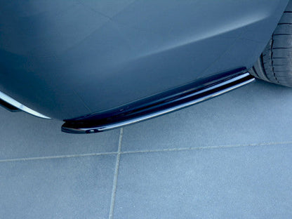 Maxton Design Gloss Black ABS Rear Side Splitters for BMW 5 Series E61 Touring M Sport 2003-2010  Rear Spats / Bumper Corner Extensions (Pair)