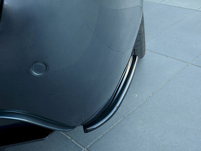 Maxton Design Gloss Black ABS Rear Side Splitters for BMW 5 Series E61 Touring M Sport 2003-2010  Rear Spats / Bumper Corner Extensions (Pair)