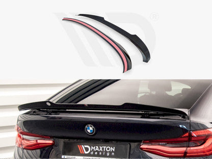 Maxton Design Gloss Black Bootlid/Trunk Lip Spoiler for BMW 6 Series GT 6GT (G32) Gran Turismo M Sport 2017+ - ABS Decklid/Tailgate Spoiler Cap OEM+ Fit