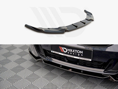 Maxton Design Gloss Black Front Splitter / Front Bumper Lip Spoiler for BMW 6 Series GT (G32) M Sport / M-Pack Facelift 2020-on