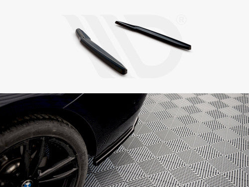 Maxton Design Gloss Black Rear Corner Splitters Spats (Bumper Extensions) Pair for BMW 6 Series GT 6GT G32 Gran Turismo M Sport M-Pack 2017+ | M Performance Style Rear Pods Fins Skirt/Valance Extensions ABS