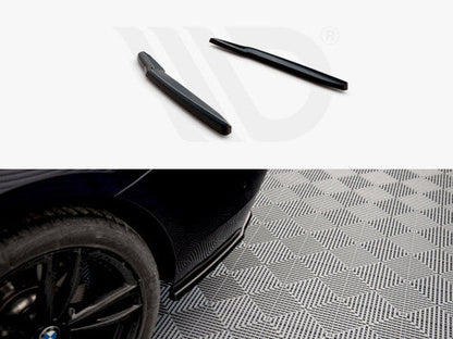 Maxton Design Gloss Black Rear Corner Splitters Spats (Bumper Extensions) Pair for BMW 6 Series GT 6GT G32 Gran Turismo M Sport M-Pack 2017+ | M Performance Style Rear Pods Fins Skirt/Valance Extensions ABS