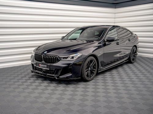 Maxton Design Gloss Black Side Skirt Extensions Diffusers for BMW 6 Series GT G32 M Sport M-Pack 2017+