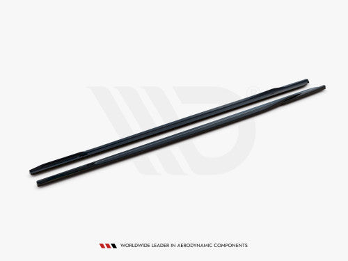 Maxton Design Gloss Black Side Skirt Extensions Diffusers for BMW 6 Series GT G32 M Sport M-Pack 2017+