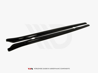 Maxton Design Gloss/Piano Black Side Skirts Side Skirt Extensions Splitters Diffusers (Rocker Sill Blades) for BMW 6 Series E63/E64 2003-2007 Pre-LCI Pre-Facelift Coupe & Convertible