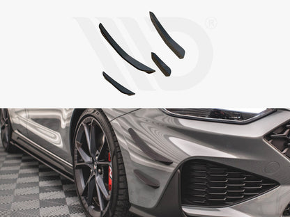 Maxton Design - FRONT BUMPER WINGS (CANARDS) HYUNDAI I30 N HATCHBACK/FASTBACK MK3 FACELIFT (2020-)