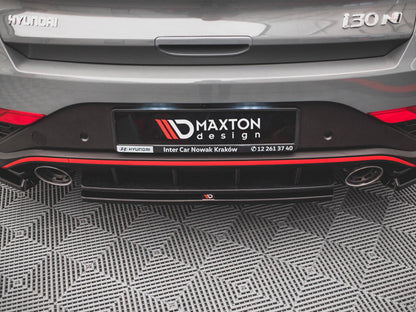Maxton Design - CENTRAL REAR SPLITTER FOR HYUNDAI I30 N HATCHBACK MK3 FACELIFT (2020-)