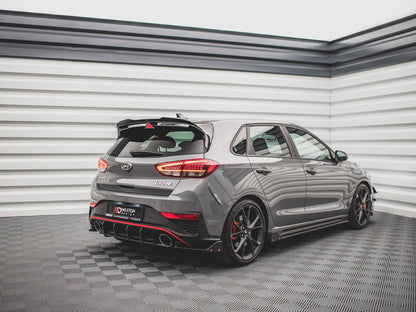 Maxton Design - REAR SIDE SPLITTERS V.1 + FLAPS HYUNDAI I30 N HATCHBACK MK3 FACELIFT