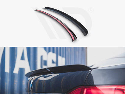Maxton Design Gloss Piano Black Rear Bootlid/Trunk Decklid Lip Spoiler Cap for BMW 7 Series/7er (G11) M Sport M Pack Saloon/Sedan 2015-2018 – ABS Stick-On No-Drill Tailgate Trim OEM Style