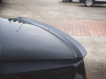 Maxton Design Gloss Piano Black Rear Bootlid/Trunk Decklid Lip Spoiler Cap for BMW 7 Series/7er (G11) M Sport M Pack Saloon/Sedan 2015-2018 – ABS Stick-On No-Drill Tailgate Trim OEM Style