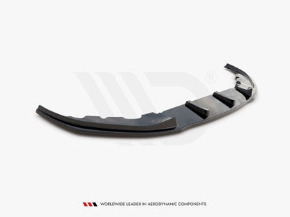 Maxton Design V2 Gloss/Piano Black Front Splitter for BMW 7 Series G11 2015-2018 Pre-Facelift M Sport (M-Pack/M Paket) - Front Lip / Chin Spoiler / Bumper Lip / Front Blade Aero Lower Valance Extension / Air Dam / Front Apron