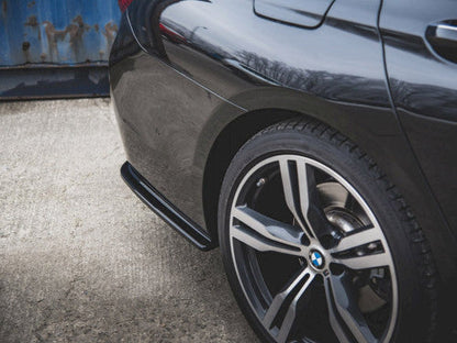 Maxton Design Gloss Piano Black Rear Diffuser, Centre Splitter Lip & Lower Spoiler Valance for BMW 7 Series G11 M Sport (M Pack) 2015-2018 Rear Bumper Insert / Skirt Extension