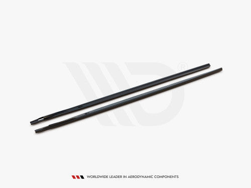 Maxton Design Gloss Black Side Skirt Extensions/Diffusers for BMW 7 Series G11 M Sport (M Pack) 2015-2018