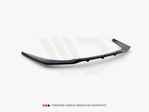 Maxton Design Gloss/Piano Black Rear Diffuser Centre Piece with Vertical Fins for BMW 8 Series G15 Coupe M Sport 2018+ | Rear Splitter / Lower Valance / Under Spoiler / Rear Lip Extension | ABS | Fits Carbon Pack Models Only