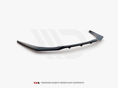 Maxton Design Gloss/Piano Black Rear Diffuser Centre Piece with Vertical Fins for BMW 8 Series G15 Coupe M Sport 2018+ | Rear Splitter / Lower Valance / Under Spoiler / Rear Lip Extension | ABS | Fits Carbon Pack Models Only