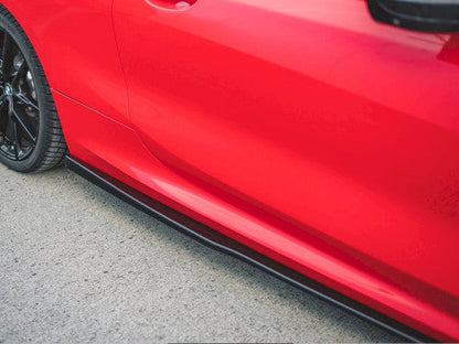 Maxton Design Gloss Piano Black Side Skirts Extensions / Side Splitters for BMW 8 Series G15 Coupe M Sport / M Pack (2018+) – ABS Rocker Panel Sill Blades, Aero Body Kit Upgrade