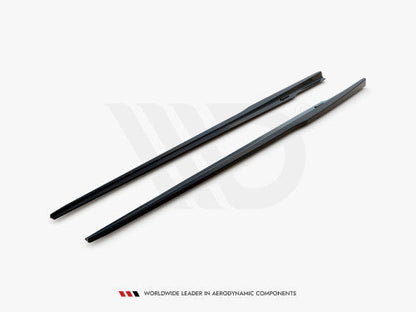 Maxton Design Gloss Piano Black Side Skirts Extensions / Side Splitters for BMW 8 Series G15 Coupe M Sport / M Pack (2018+) – ABS Rocker Panel Sill Blades, Aero Body Kit Upgrade