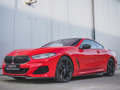 Maxton Design Gloss Piano Black Side Skirts Extensions / Side Splitters for BMW 8 Series G15 Coupe M Sport / M Pack (2018+) – ABS Rocker Panel Sill Blades, Aero Body Kit Upgrade