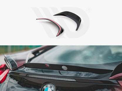 Genuine Maxton Design BMW i8 Rear Cap Spoiler Centre/Center Section - Gloss Black ABS Tailgate Lip Insert, Rear Wing Ducktail Middle Blade Panel - Fits Coupe & Roadster 2014-2020 - 3M Tape - Centre Piece Only - Bootlid/Trunk Lid Lip Centre