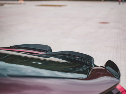 BMW i8 2014-2020 Coupe/Roadster Rear Spoiler Caps & Winglets - Gloss Black ABS End Pieces by Maxton Design | Rear Wing Tip Extensions/Boot Lip Trim | 3M Stick-On Aero Upgrade