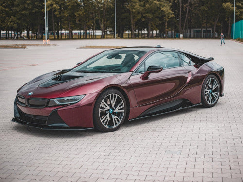 Maxton Design Gloss Black Side Skirts for BMW i8 Coupe & Roadster 2014-2020 - Side Blades, Rocker Panel/Sill & Side Skirt Extensions, Side Diffuser Splitters - High-Gloss ABS Aero Body Kit Upgrade