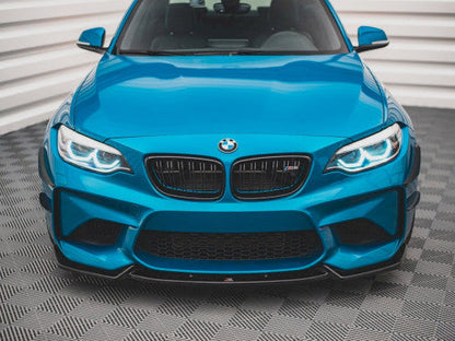 Maxton Design BMW M2 / M2 Competition F87 2016-2020 Front Canards Dive Planes Winglets Air Deflectors - ABS Bumper Aero Fins/Flicks/Blades Set | 3D Printed Unpainted Front Bumper Add-Ons Styling Upgrade