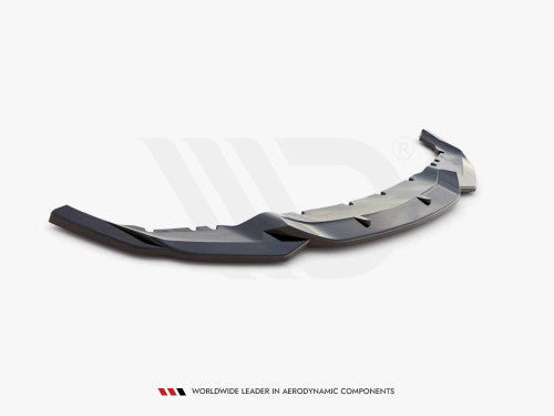 Maxton Design V3 (V.3) Gloss Black Front Splitter for BMW M2 F87 2016-2020 – Front Bumper Lip/Chin Spoiler, Air Dam, Lower Valance Apron, ABS Aero Body Kit, Bumper Extension