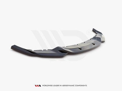 Maxton Design V3 (V.3) Gloss Black Front Splitter for BMW M2 F87 2016-2020 – Front Bumper Lip/Chin Spoiler, Air Dam, Lower Valance Apron, ABS Aero Body Kit, Bumper Extension