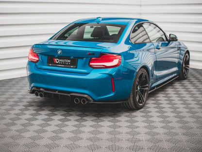 BMW M2 F87 2016-2020 Maxton Design Gloss Black Rear Bumper Diffuser/Valance - OEM Replacement ABS