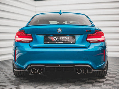 BMW M2 F87 2016-2020 Maxton Design Gloss Black Rear Bumper Diffuser/Valance - OEM Replacement ABS