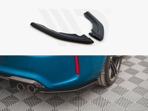 Maxton Design V3 Gloss Black Rear Corner Extensions for BMW M2 F87 Coupe 2016-2020 (Rear Side Splitters/Rear Spats/Rear Lip Extensions/Rear Bumper Skirts) Pre-LCI & LCI ABS - BM-2-87-M-RS1
