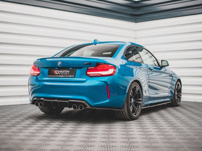 Maxton Design V3 Gloss Black Rear Corner Extensions for BMW M2 F87 Coupe 2016-2020 (Rear Side Splitters/Rear Spats/Rear Lip Extensions/Rear Bumper Skirts) Pre-LCI & LCI ABS - BM-2-87-M-RS1